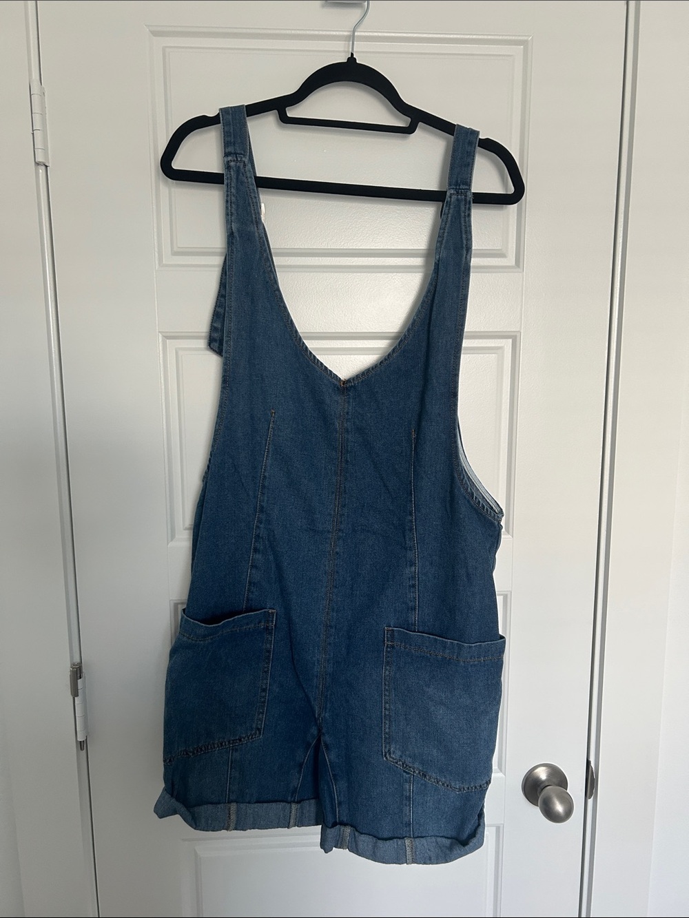 Denim Short Overalls - Blue